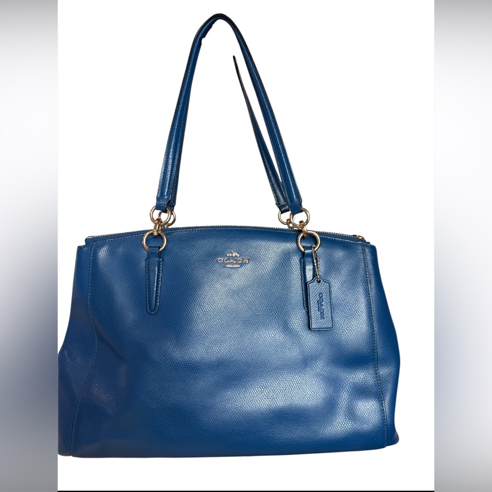 Coach Royal Blue Leather Shoulder Bag. Used in excellent condition!